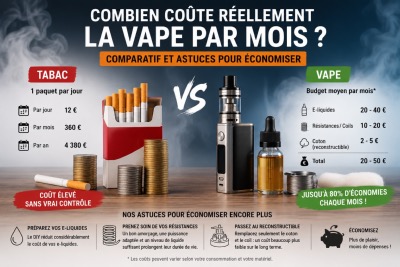 Combien co�te r�ellement la vape par mois ?