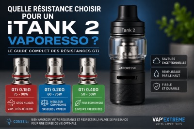 Quelle r�sistance choisir pour un iTank 2 Vaporesso ?